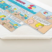 Charlie Brown en Sally op het strand Sherpa Deken (3/4)