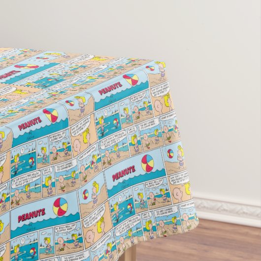 Charlie Brown en Sally op het strand Tafelkleed (Voorbeeld)