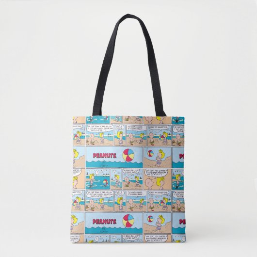 Charlie Brown en Sally op het strand Tote Bag (Voorkant)