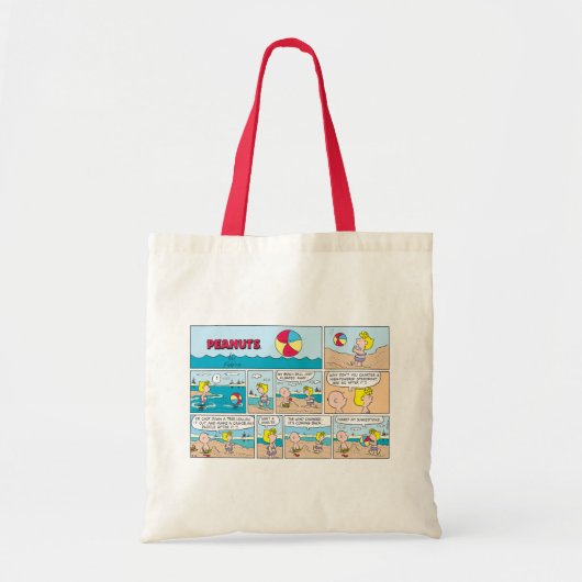 Charlie Brown en Sally op het strand Tote Bag (Voorkant)
