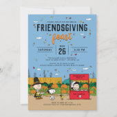 Charlie Brown en vrienden Friendsgiving-feest Kaart (Voorkant)