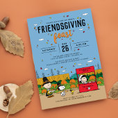 Charlie Brown en vrienden Friendsgiving-feest Kaart