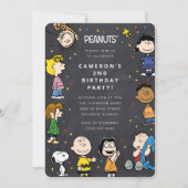 Charlie Brown & Gang Chalkboard Confetti Verjaarda Kaart (Voorkant)