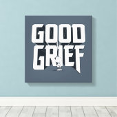 Charlie Brown "Good Grief" Rock Band T-shirt Graph Canvas Afdruk (Insitu (Houten vloer))