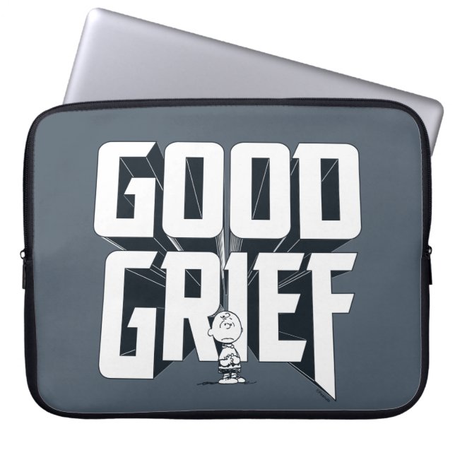 Charlie Brown "Good Grief" Rock Band T-shirt Graph Laptop Sleeve (Voorkant)
