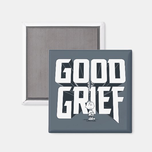 Charlie Brown "Good Grief" Rock Band T-shirt Graph Magneet (Voorkant / Achterkant)