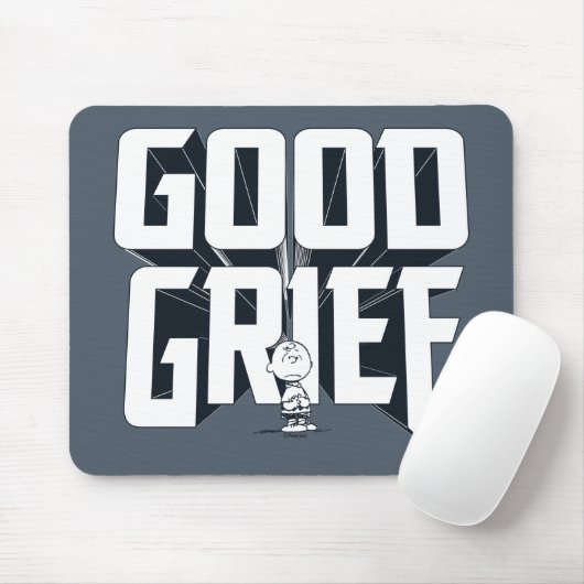 Charlie Brown "Good Grief" Rock Band T-shirt Graph Muismat (Met muis)