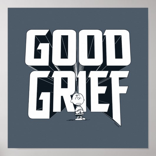 Charlie Brown "Good Grief" Rock Band T-shirt Graph Poster (Voorkant)