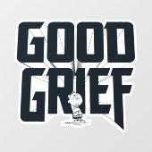 Charlie Brown "Good Grief" Rock Band T-shirt Graph Raamsticker (Vel)