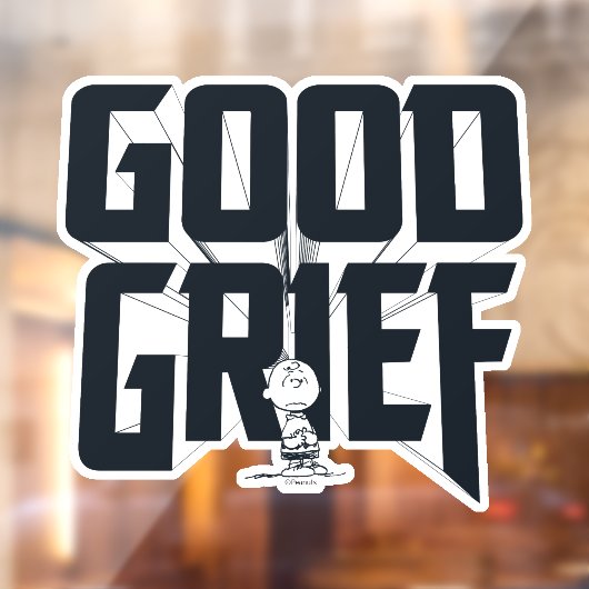 Charlie Brown "Good Grief" Rock Band T-shirt Graph Raamsticker (Vel 2)