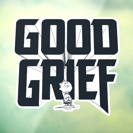 Charlie Brown "Good Grief" Rock Band T-shirt Graph Raamsticker (Vel 3)