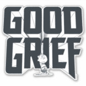 Charlie Brown "Good Grief" Rock Band T-shirt Graph Sticker (Voorkant)