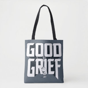 Charlie Brown "Good Grief" Rock Band T-shirt Graph Tote Bag