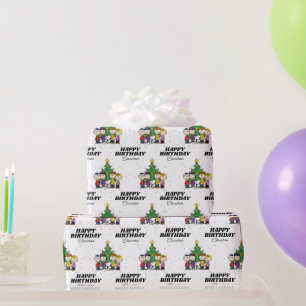 Charlie Brown Kerstfeestdag Jouw namen toevoegen Cadeaupapier
