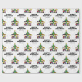 Charlie Brown Kerstfeestdag | Jouw namen toevoegen Cadeaupapier (Vlak)