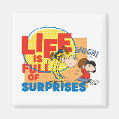 Charlie Brown & Lucy - Het leven is vol verrassing Magneet (Voorkant)