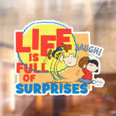 Charlie Brown & Lucy - Het leven is vol verrassing Raamsticker (Vel 2)