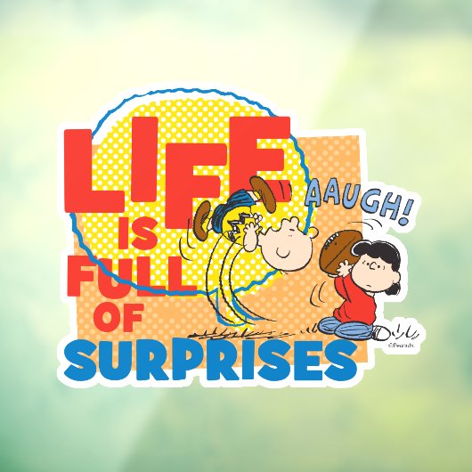 Charlie Brown & Lucy - Het leven is vol verrassing Raamsticker (Vel 3)