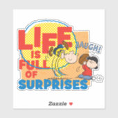 Charlie Brown & Lucy - Het leven is vol verrassing Sticker (Vel)
