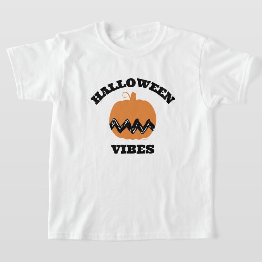 Charlie Brown Oranje pompoen | Halloween Vibes T-shirt (Laagn)