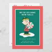 Charlie Brown Pepermunt Snoep Feestdagenkaart (Voorkant / Achterkant)