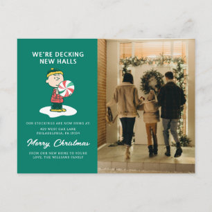 Charlie Brown Pepermunt Snoepgoed Feestdagenkaart