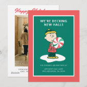 Charlie Brown Pepermunt Snoepgoed Feestdagenkaart (Voorkant / Achterkant)