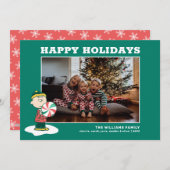 Charlie Brown Pepermunt Snoepjes Feestdagenkaart (Voorkant / Achterkant)