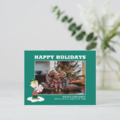 Charlie Brown Pepermunt Snoepjes Feestdagenkaart (Staand voorkant)