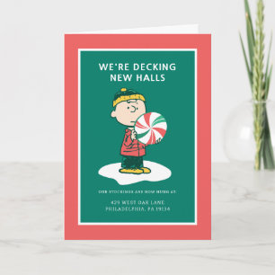 Charlie Brown Peppermint-Snoep Feestdagen Kaart