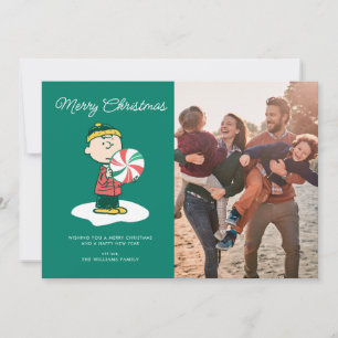 Charlie Brown Peppermint-Snoep Feestdagenkaart