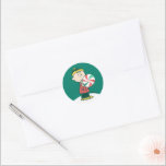 Charlie Brown Peppermint-Snoep Ronde Sticker<br><div class="desc">Charles Schulz's Peanuts Christmas-design leggen de essentie van kinderonschuld en de hartverwarmende sfeer van het vakantieseizoen vast.</div>