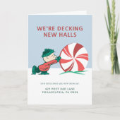 Charlie Brown | Rol naar het kerstseizoen Feestdagen Kaart (Voorkant)