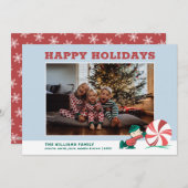 Charlie Brown | Rol naar het kerstseizoen Feestdagenkaart (Voorkant / Achterkant)