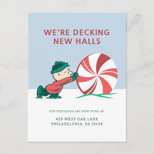 Charlie Brown | Rollen in het vakantieseizoen Feestdagenkaart (Voorkant)