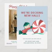 Charlie Brown | Rollen in het vakantieseizoen Feestdagenkaart (Voorkant / Achterkant)