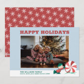 Charlie Brown | Rollen in het vakantieseizoen Feestdagenkaart (Voorkant / Achterkant)