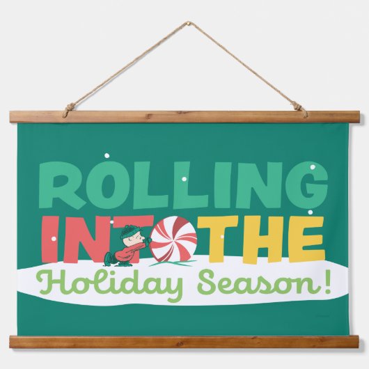 Charlie Brown | Rollen in het vakantieseizoen Hangend Wandkleed (Voorkant)