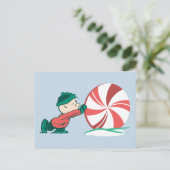 Charlie Brown | Rollo in het kerstseizoen Feestdagenkaart (Staand voorkant)