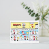 Charlie Brown | Sneeuwbol Briefkaart (Staand voorkant)