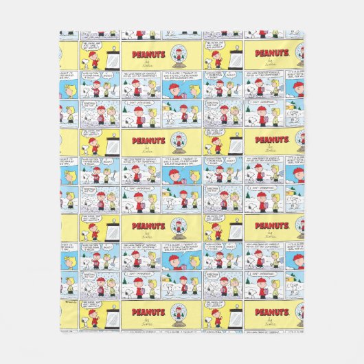 Charlie Brown | Sneeuwbol Fleece Deken (Voorkant)