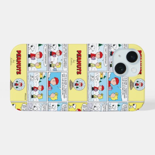 Charlie Brown | Sneeuwbol iPhone 15 Case (Achterkant horizontaal)