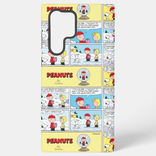 Charlie Brown | Sneeuwbol Samsung Galaxy Hoesje (Achterkant)