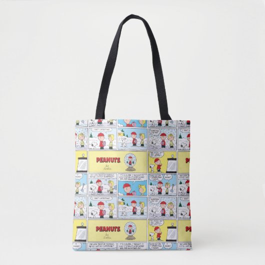 Charlie Brown | Sneeuwbol Tote Bag (Voorkant)