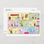 Charlie Brown, Snoopy en Sally | ijsje Briefkaart (Voorkant / Achterkant)