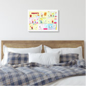 Charlie Brown, Snoopy en Sally | ijsje Canvas Afdruk (Insitu (Slaapkamer))