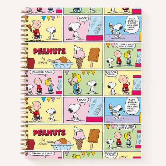 Charlie Brown, Snoopy en Sally | ijsje Notitieboek (Voorkant)
