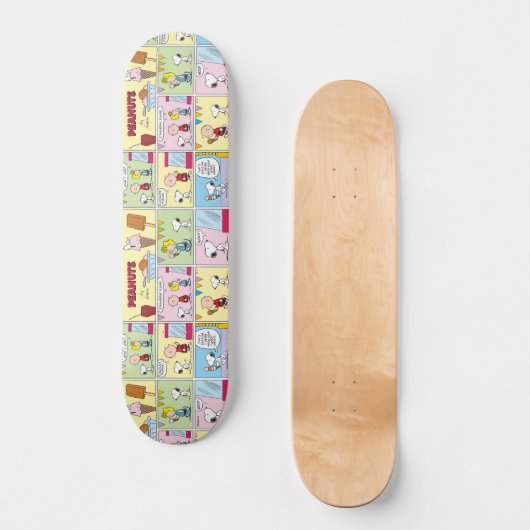 Charlie Brown, Snoopy en Sally | ijsje Persoonlijk Skateboard (Voorkant)