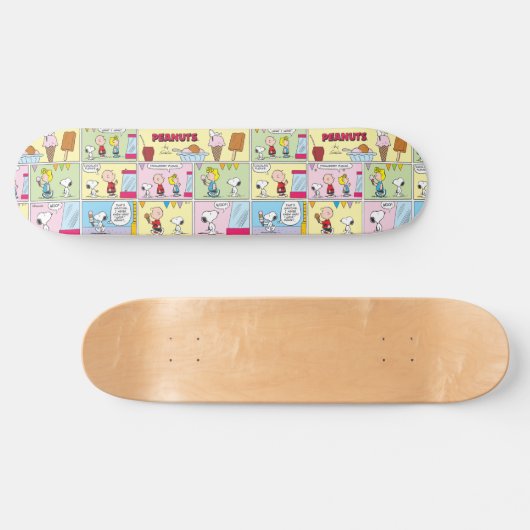 Charlie Brown, Snoopy en Sally | ijsje Persoonlijk Skateboard (Horizontaal)