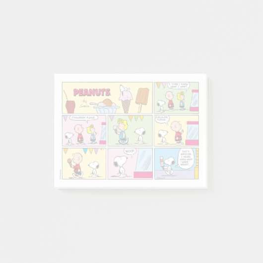 Charlie Brown, Snoopy en Sally | ijsje Post-it® Notes (Voorkant)